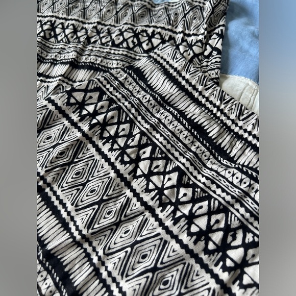 Atmosphere Womens Black and White Boho Striped Print Maxi Skirt 6 Small - Picture 2 of 6